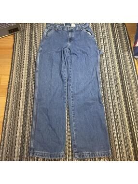 Vintage 90s GAP Jeans Carpenter Hammer Loop Baggy Wide Womens 2 (28x30) USA Made